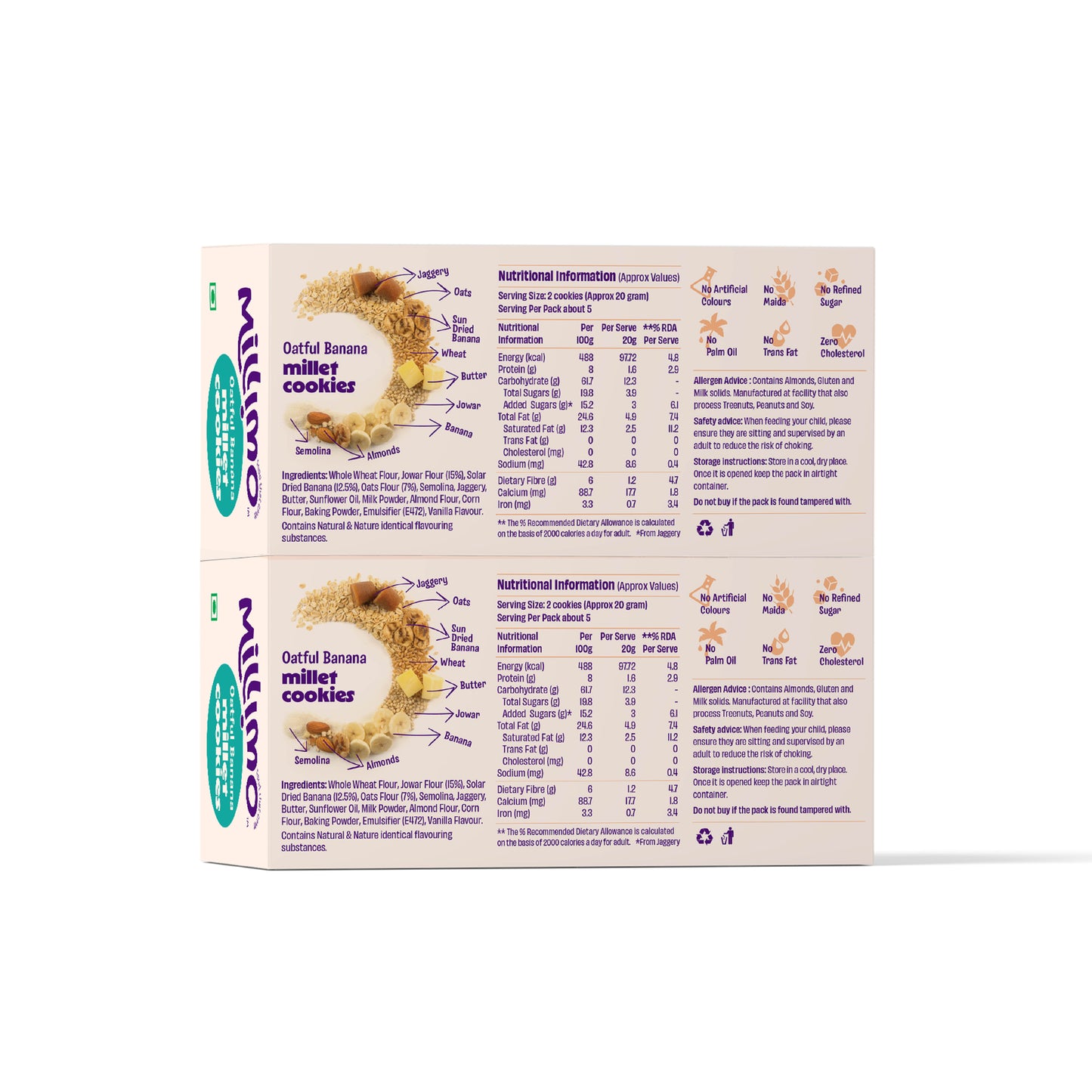 Oatful Banana Cookies (Pack of 2)