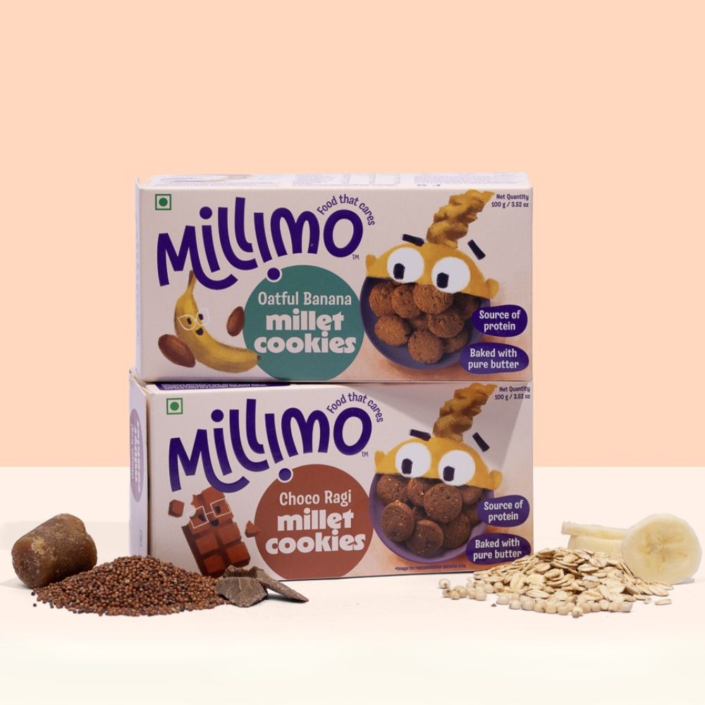 Choco Ragi and Oatful Banana Cookies (Pack of 2)