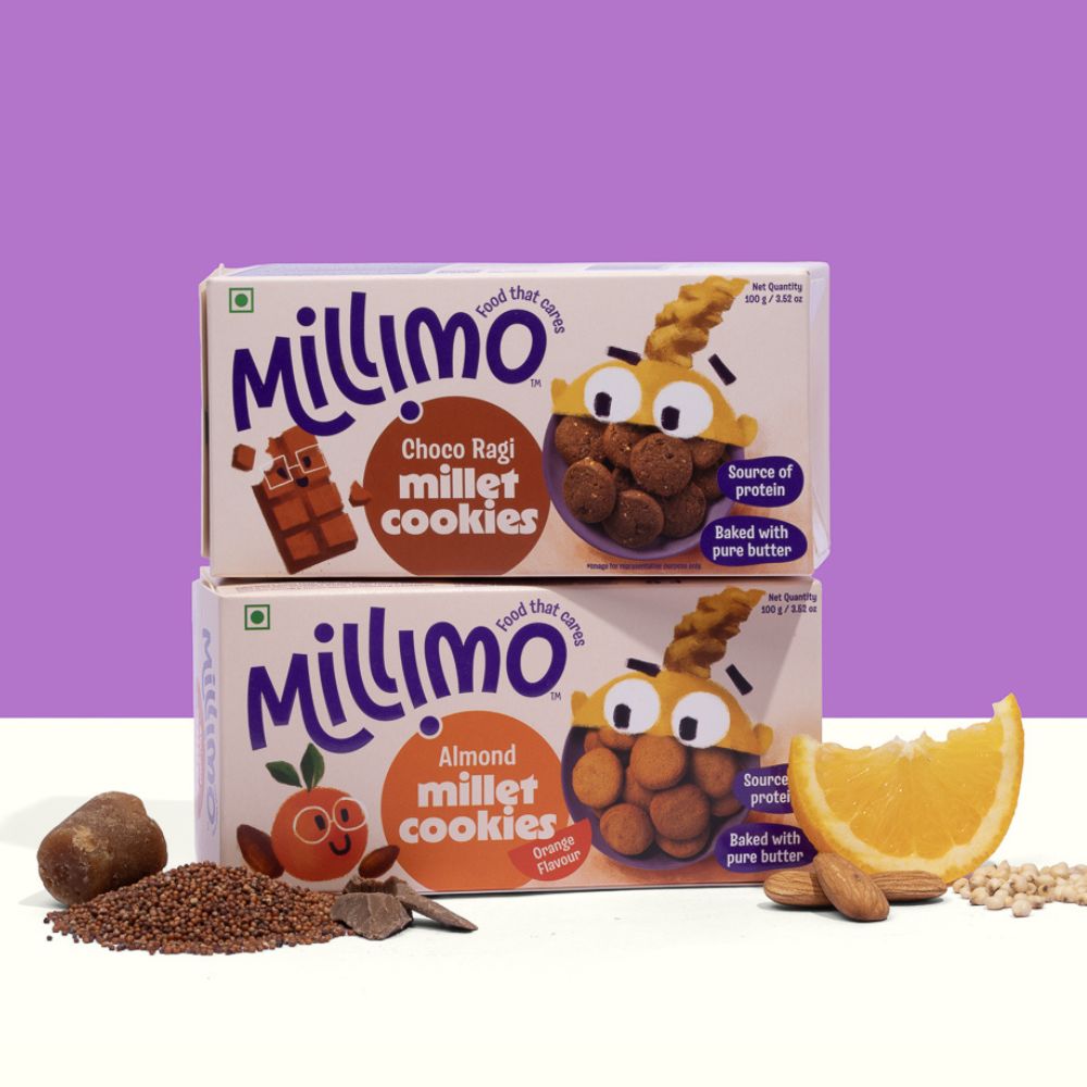 Choco Ragi and Jowar Almond Cookies (Pack of 2)