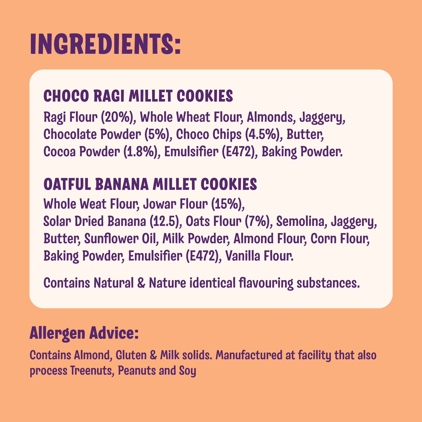 Choco Ragi x2 and Oatful Banana Cookies x1 (Pack of 3)