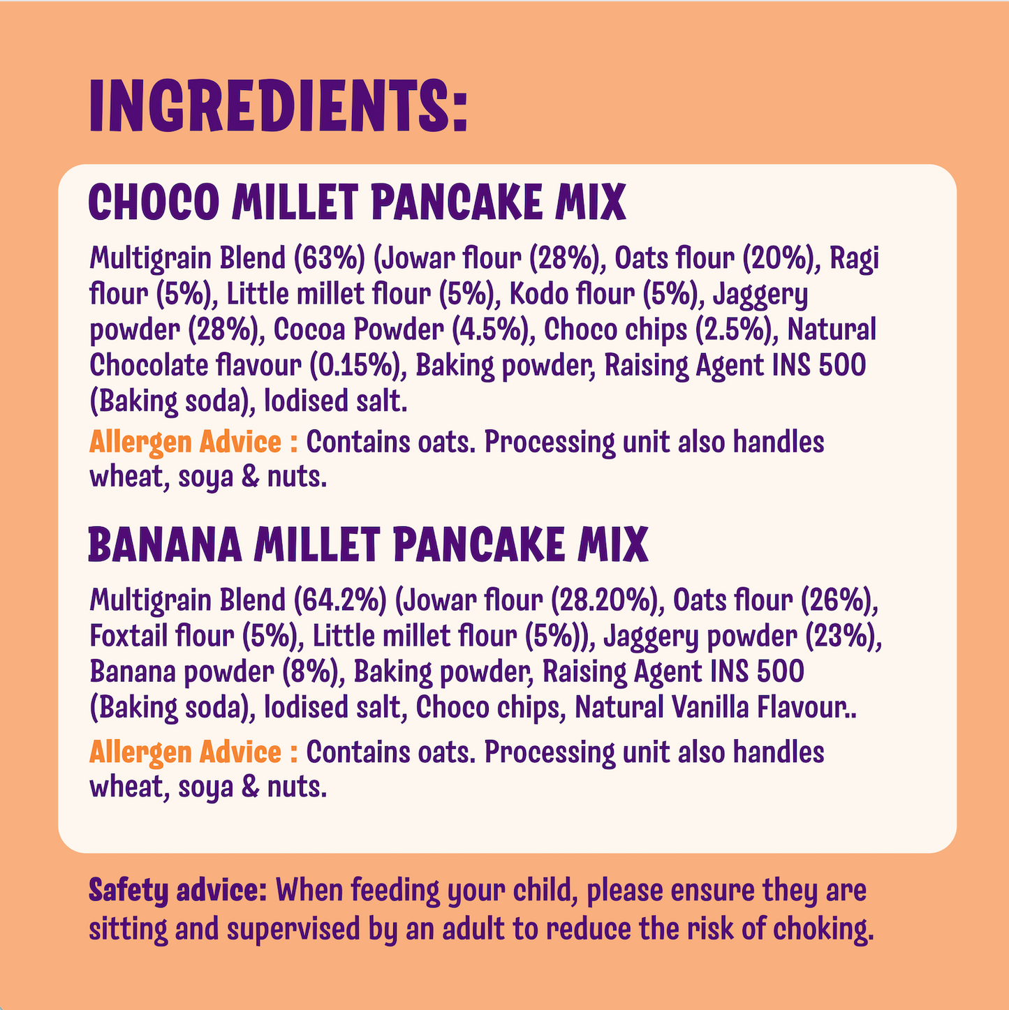 Choco Ragi & Banana Millet Pancake Mix (2 x 145g)