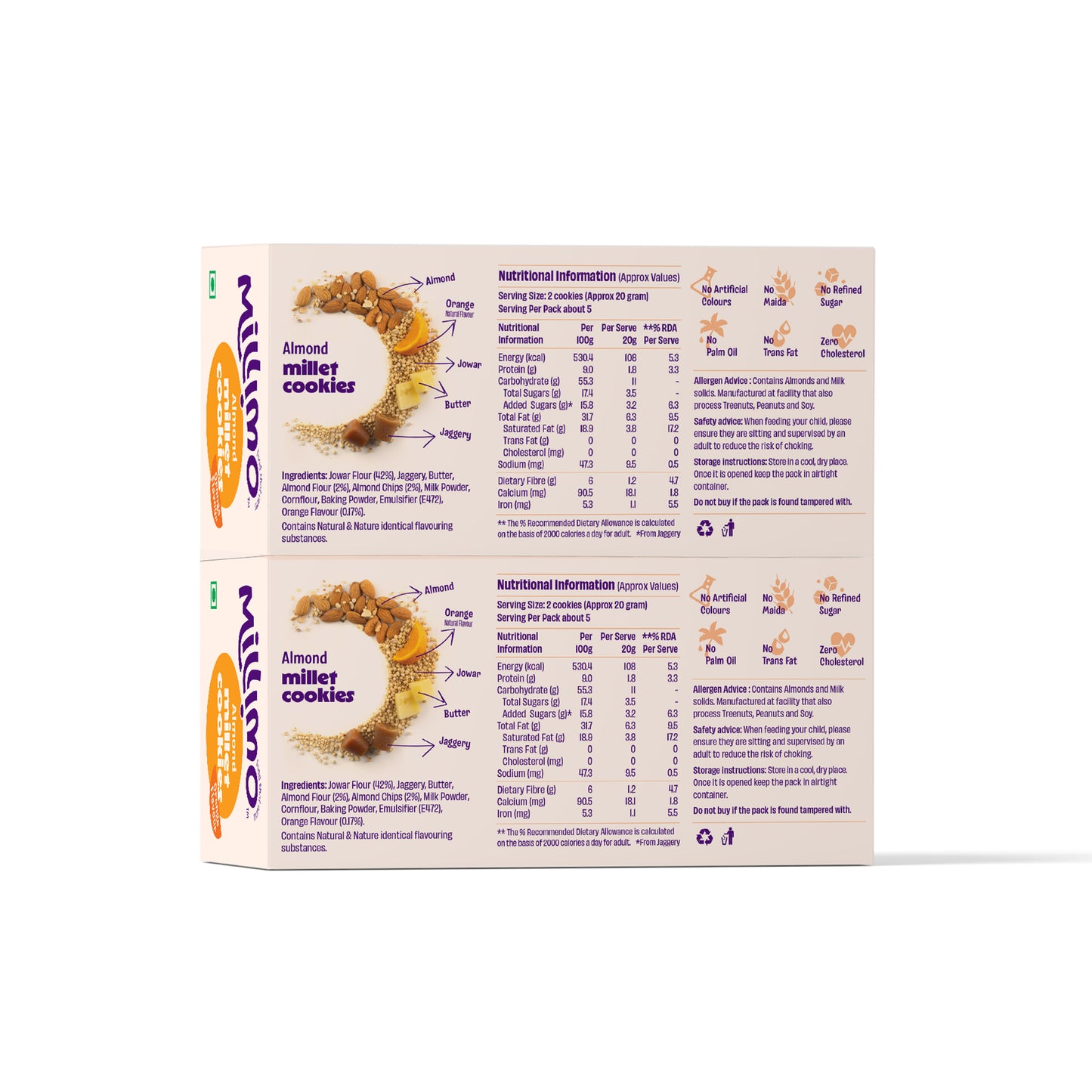 Jowar Almond Cookies (Pack of 2)