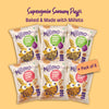 Millet Power Puff Cheese Masala x 3, Sour Cream & Onion x 3 (Pack of 6)