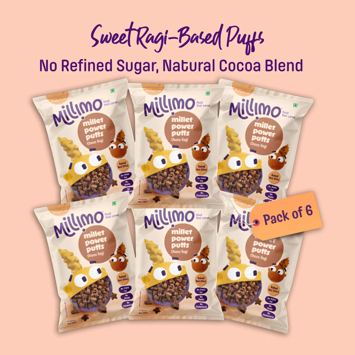 Millet Power Puff Choco Ragi (6 x 35g)