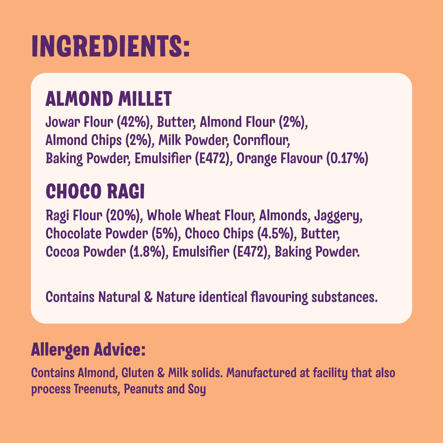 Choco Ragi x2 & Jowar Almond Cookies x1 (Pack of 3)