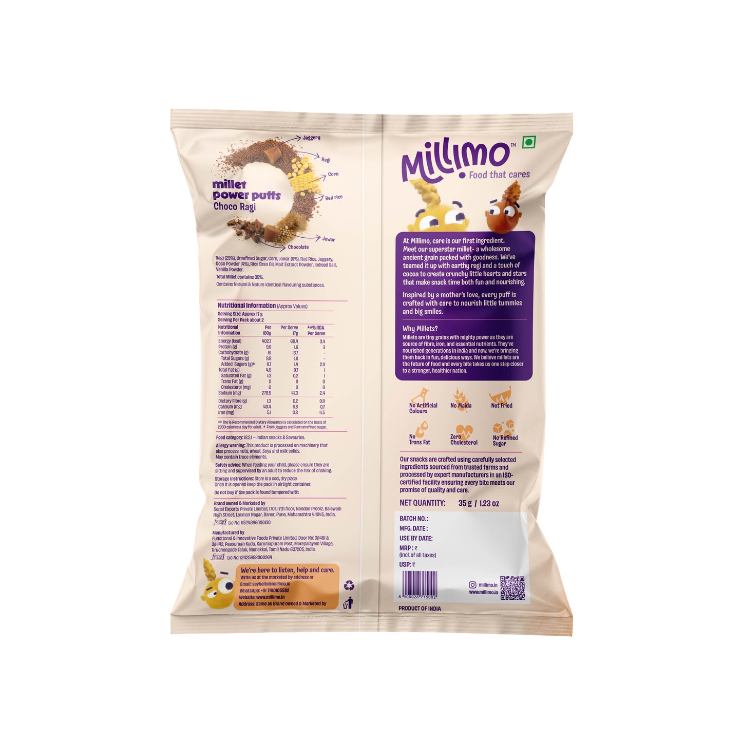 Millet Power Puff Choco Ragi (Pack of 6)