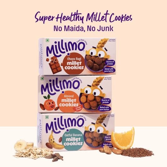 Millet Cookies - 3 Flavours Combo (3 x 100g)