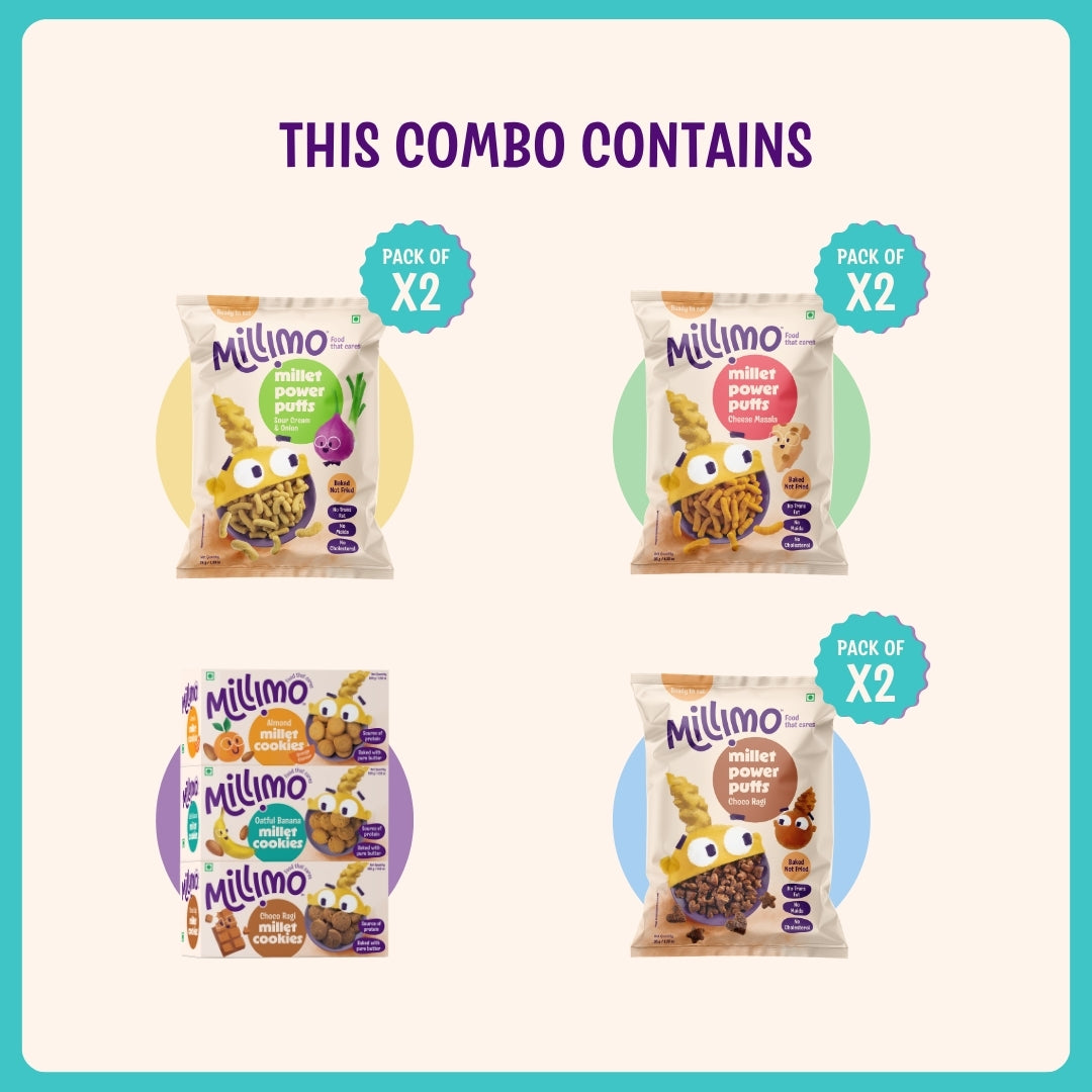 Super Combo – Millet Puffs & Cookies (Pack of 9)
