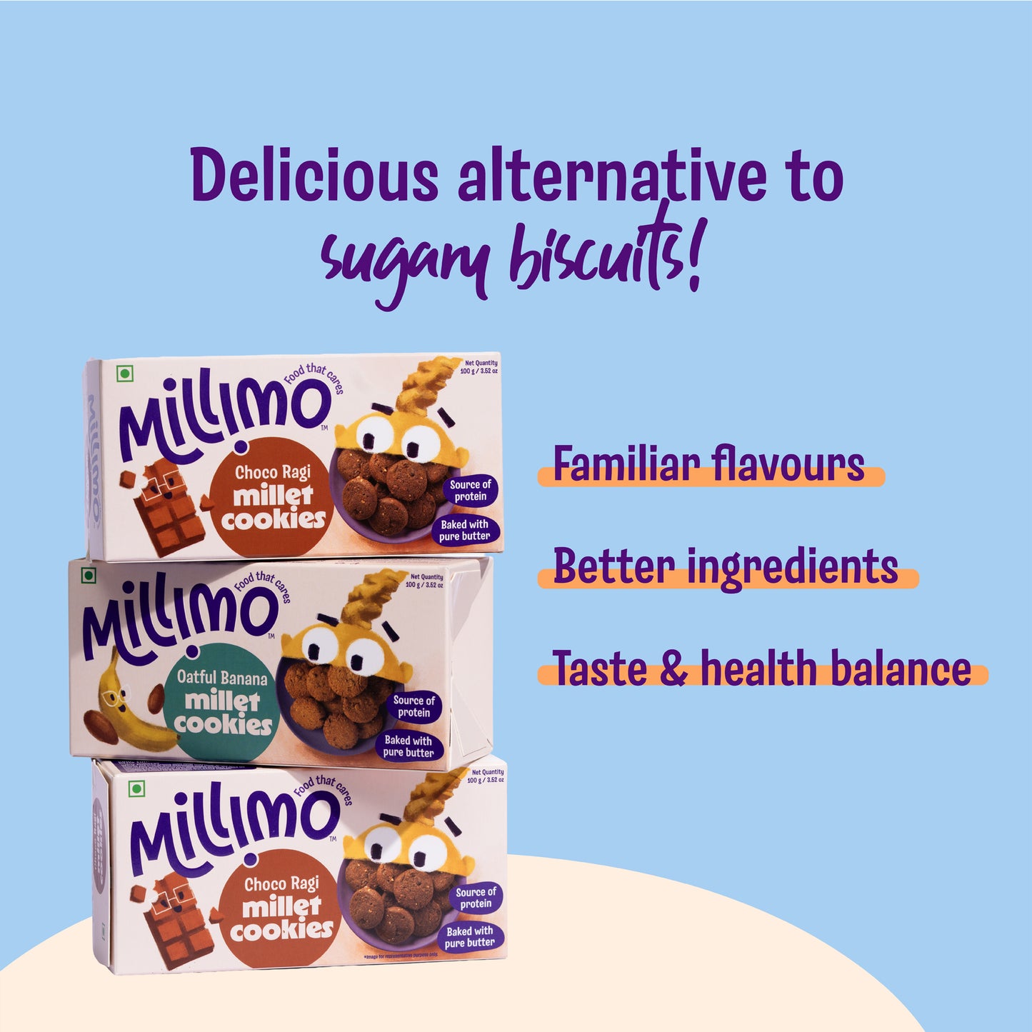 Choco Ragi x2 and Oatful Banana Cookies x1 (Pack of 3)