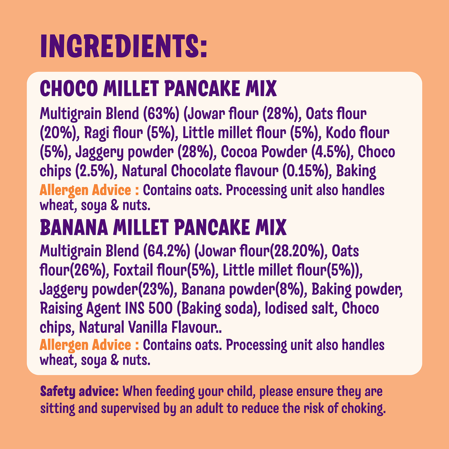 Choco Ragi & Banana Millet Pancake Mix (Pack of 2)