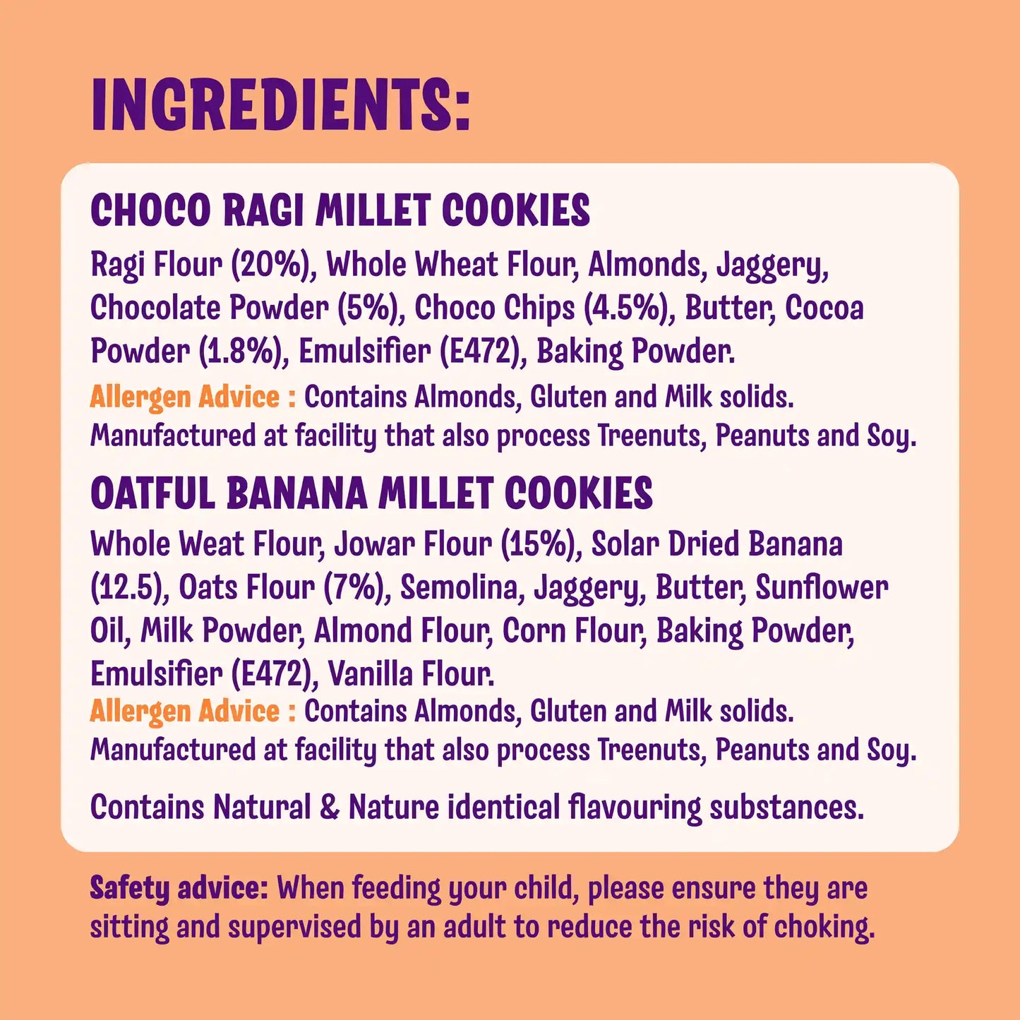 Choco Ragi x2 & Oatful Banana x1 Cookies (3 x 100g)
