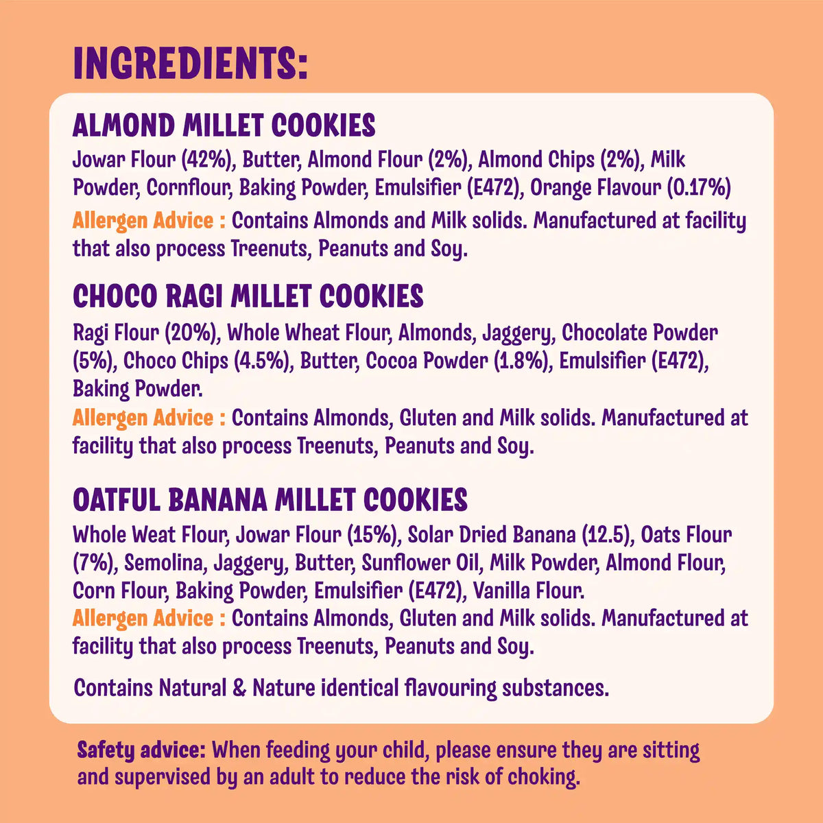 Millet Cookies - 3 Flavours Combo (3 x 100g)