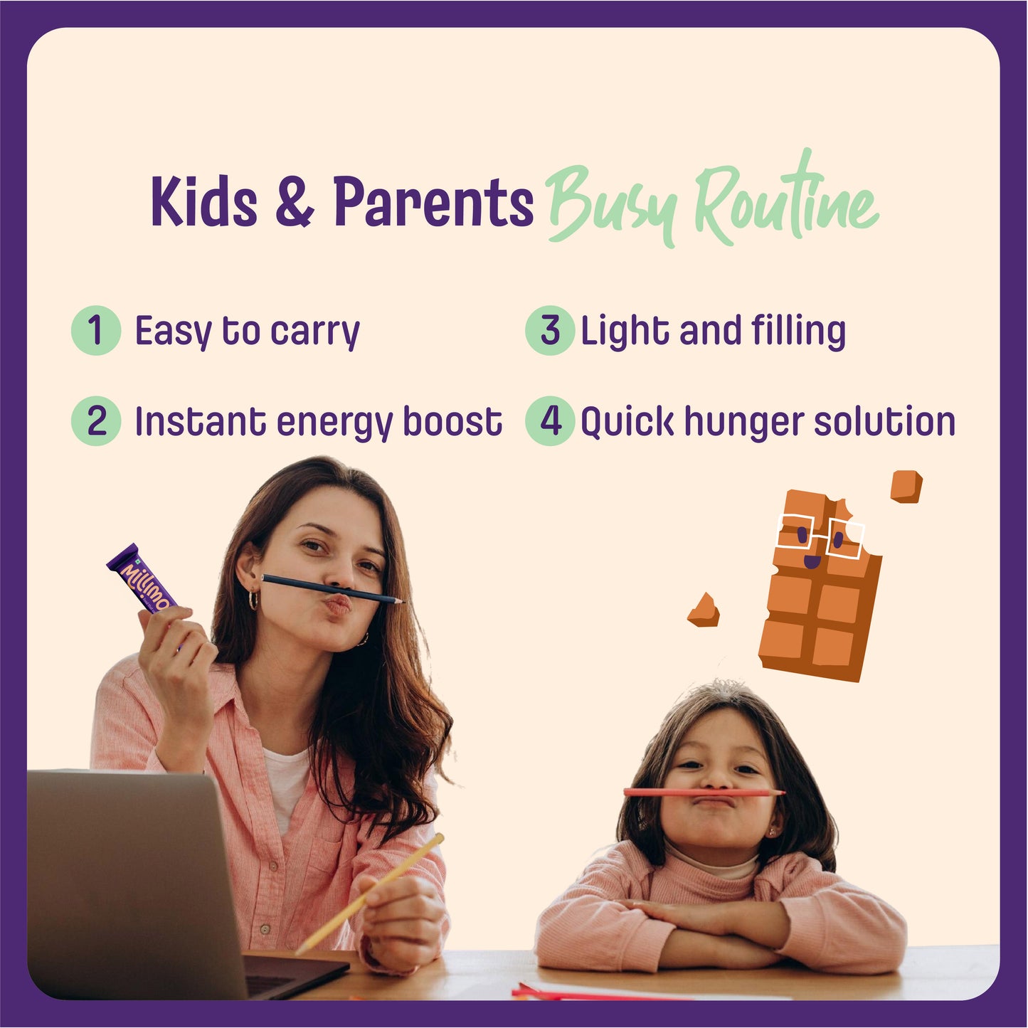 Millimo Healthy Choco Almond Nutribar (150g)