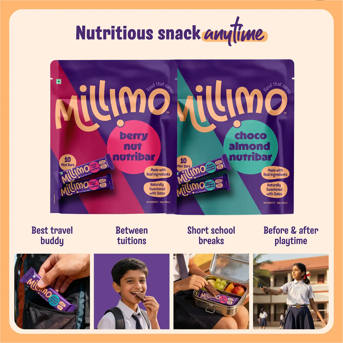 Nutribar Combo - Berry Nut & Choco Almond (Pack of 2)