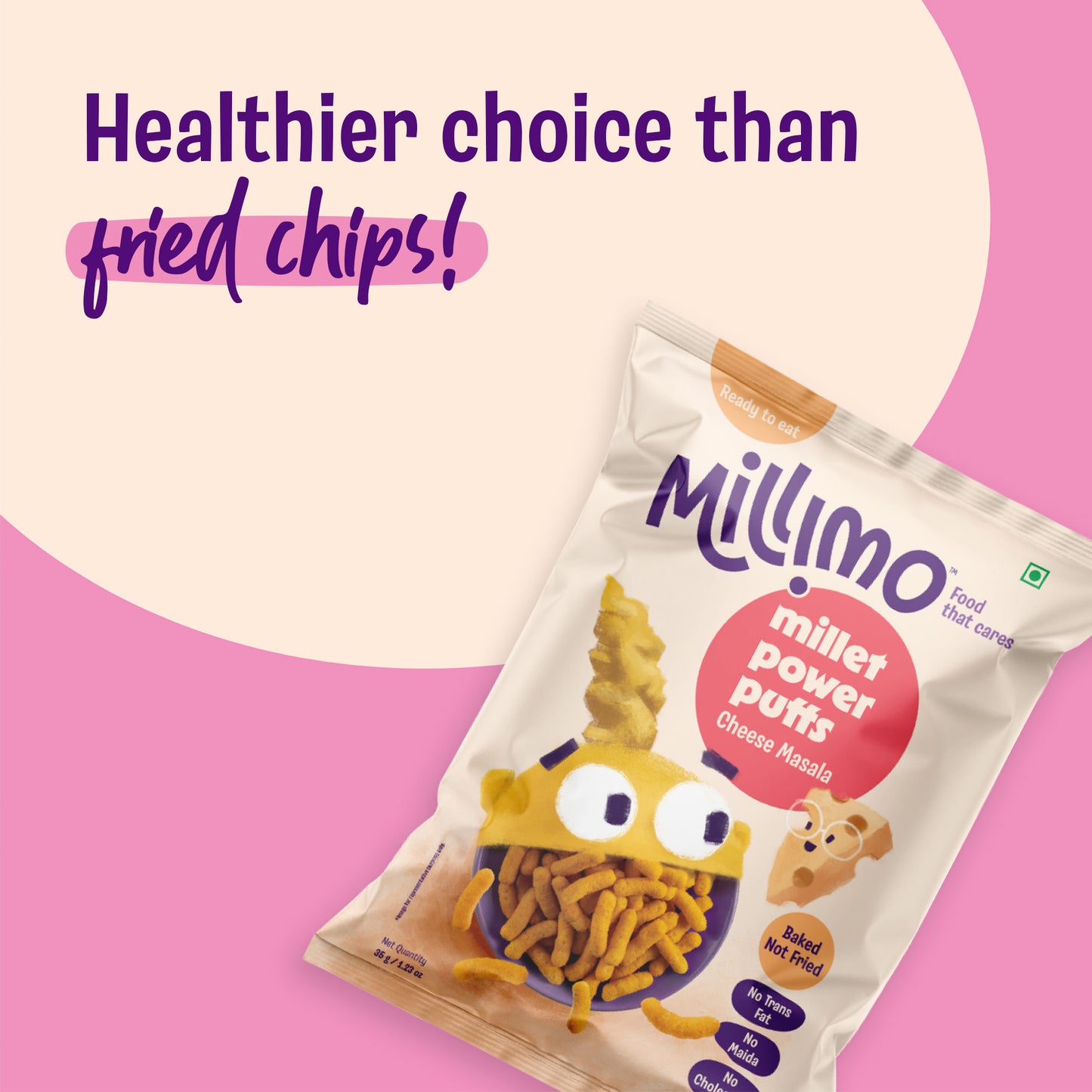 Millet Power Puff Cheese Masala (6 x 35g)