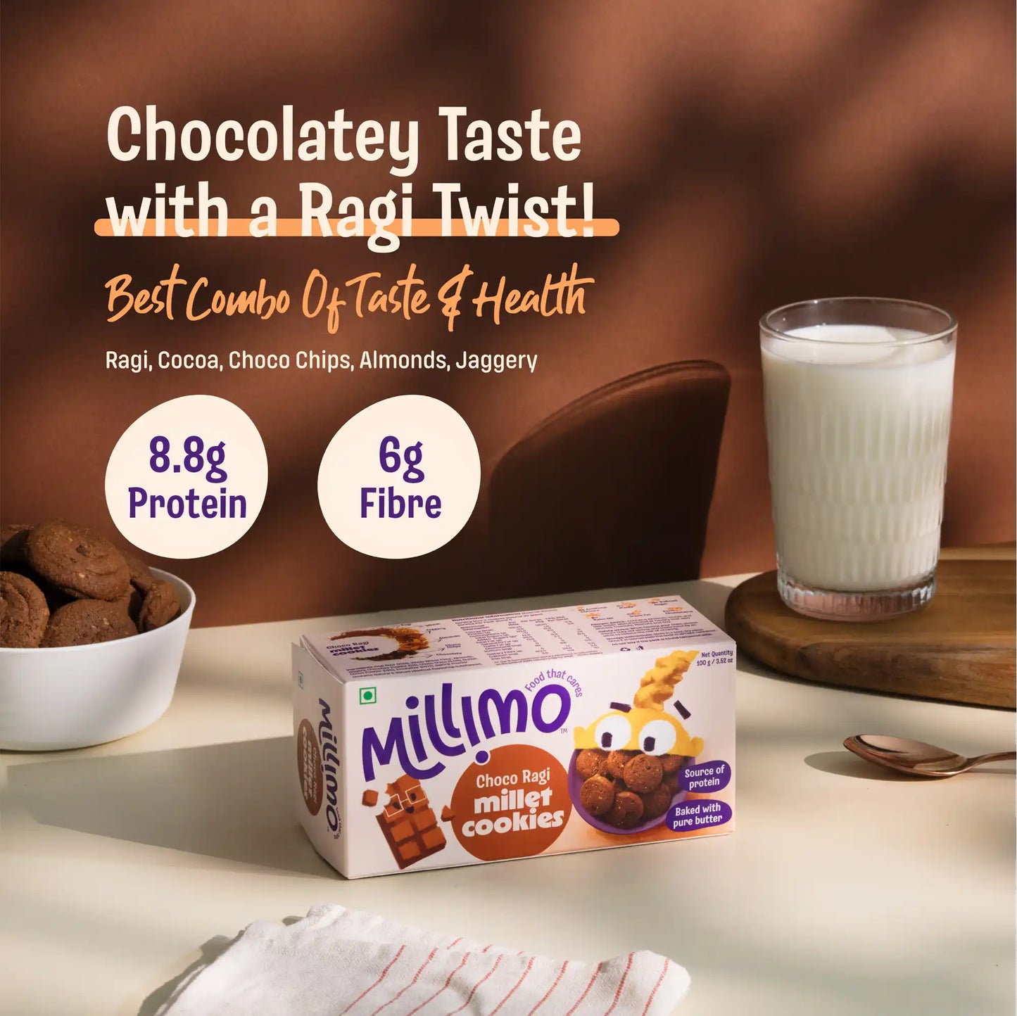 Choco Ragi Cookies (2 x 100g)