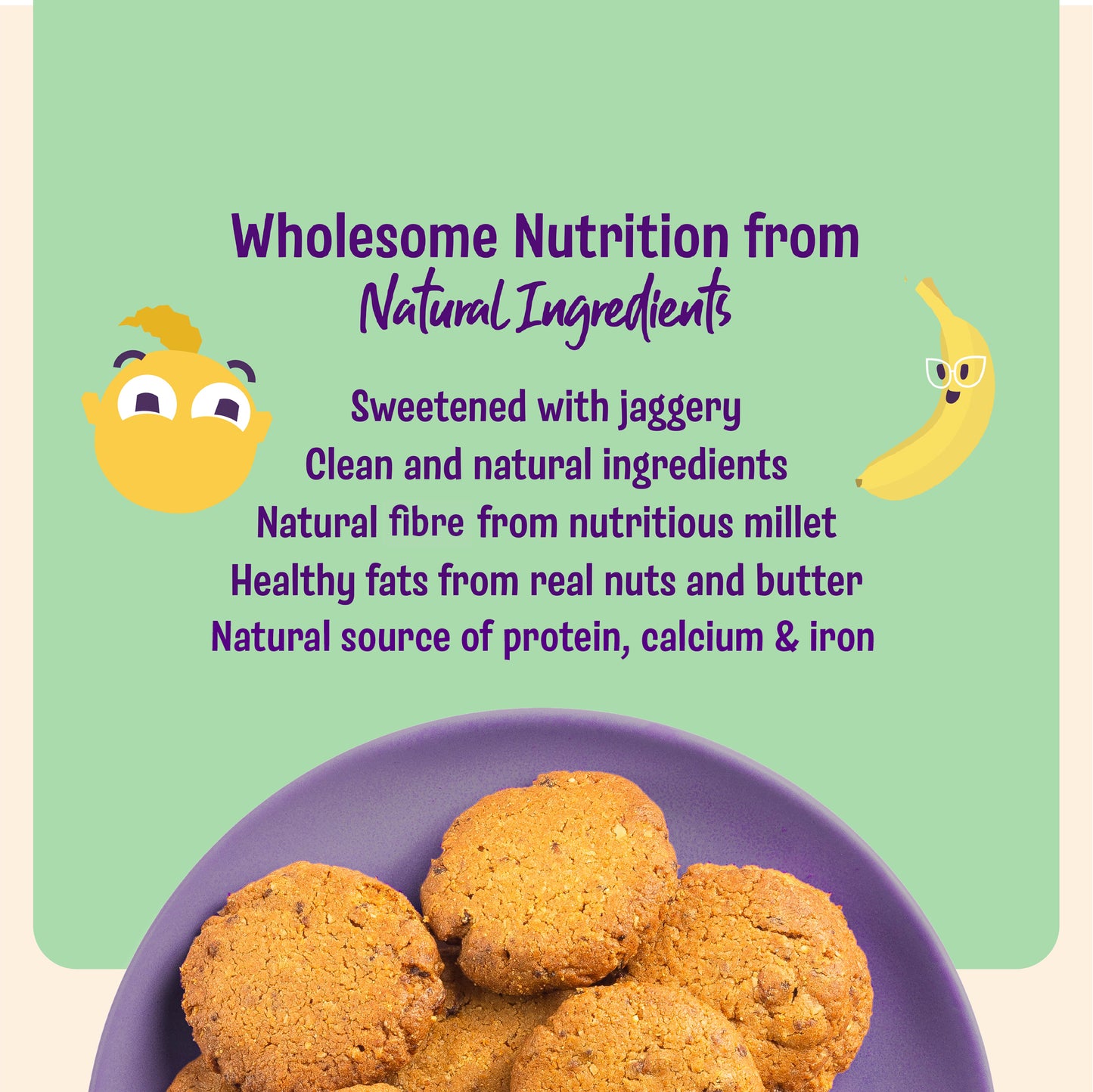 Oatful Banana Cookies (2 x 100g)