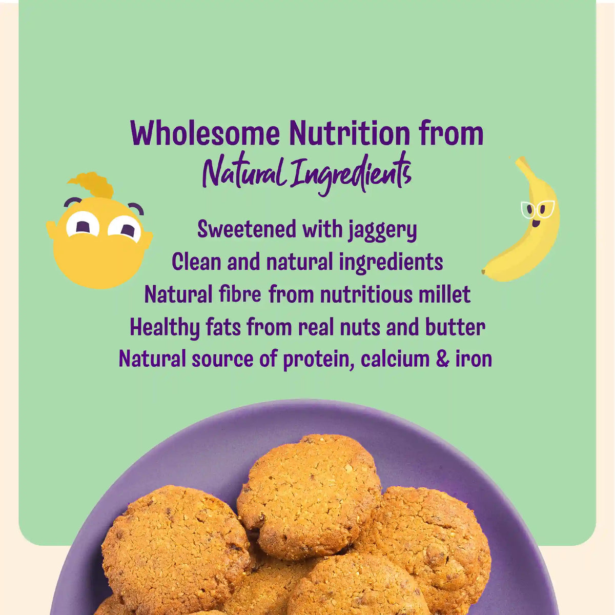 Oatful Banana Cookies (2 x 100g)