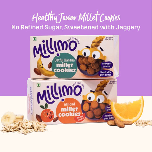 Jowar Almond & Oatful Banana Cookies (2 x 100g)