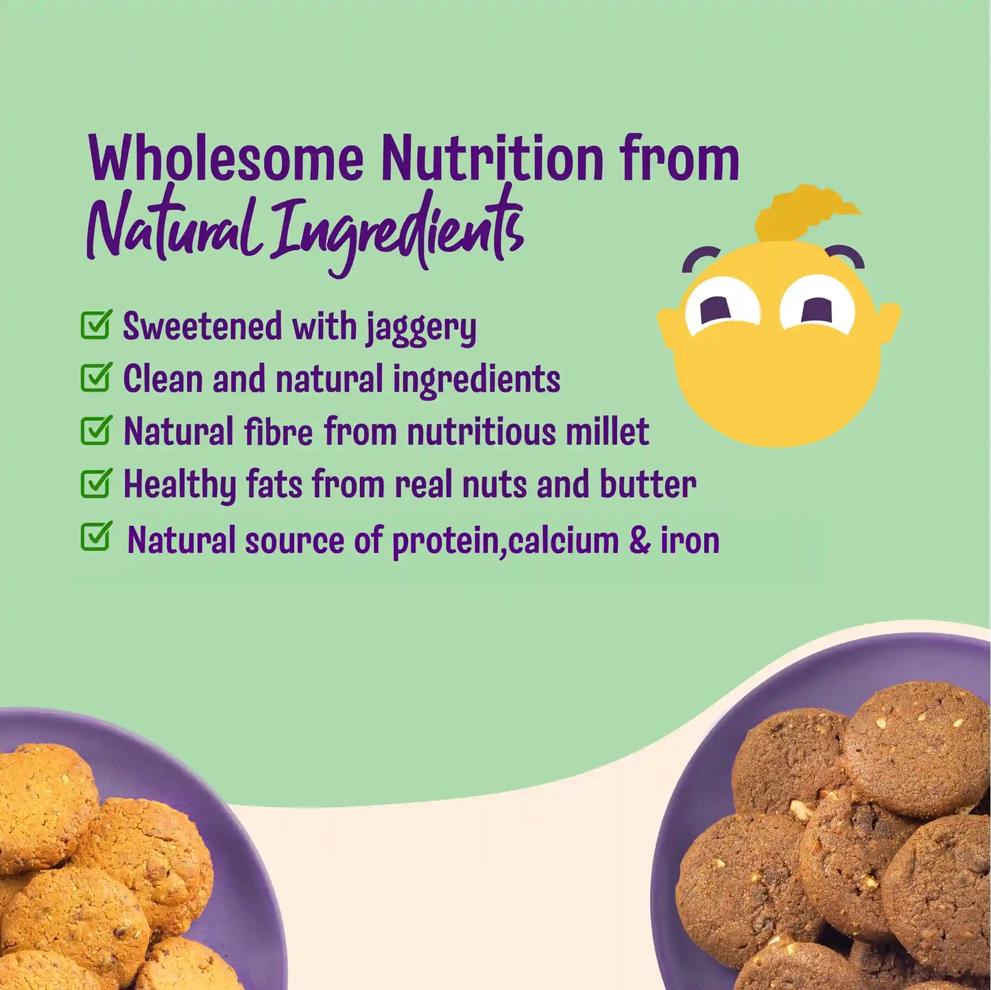 Choco Ragi & Oatful Banana Cookies (2 x 100g)