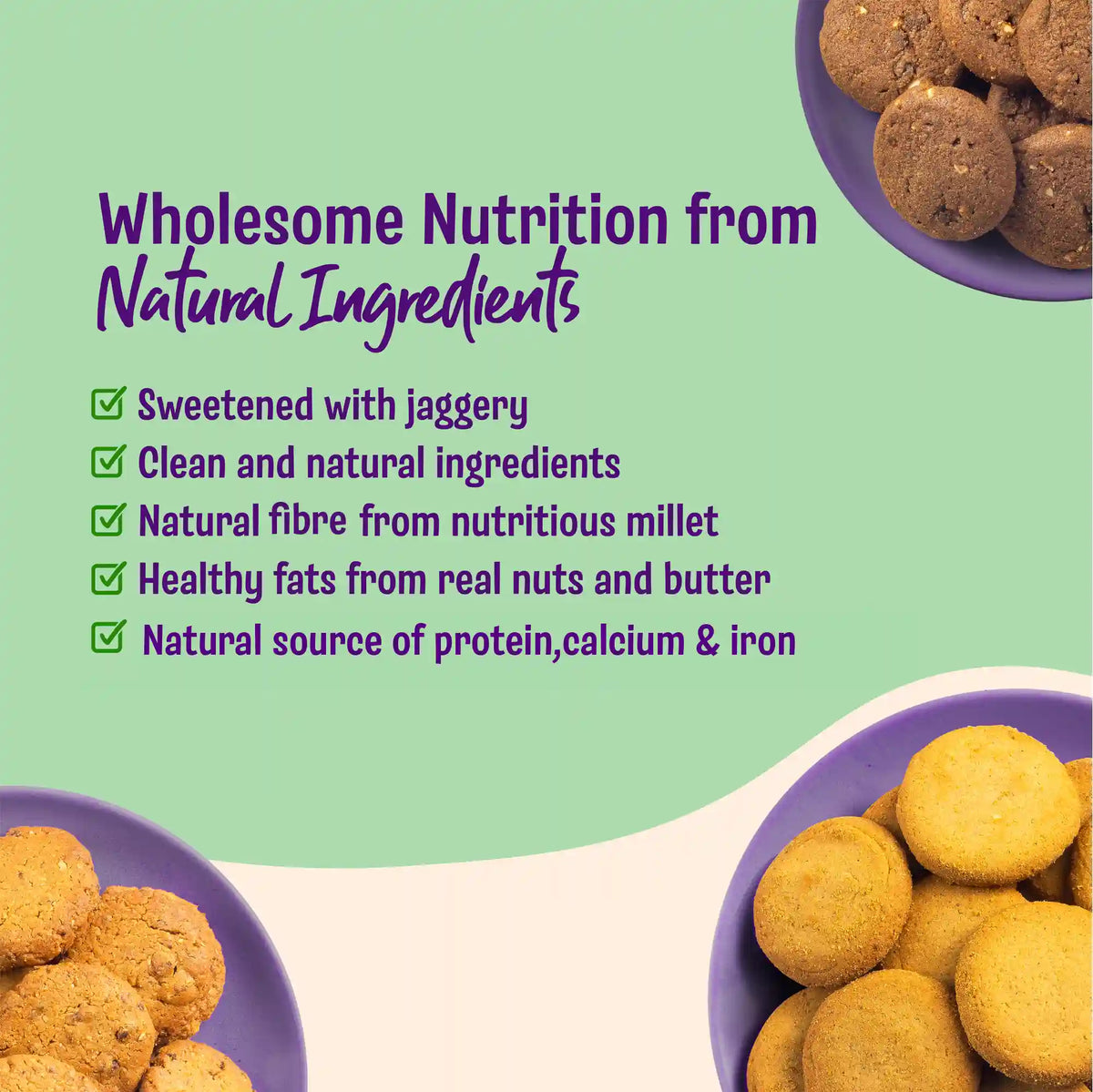 Millet Cookies - 3 Flavours Combo (3 x 100g)