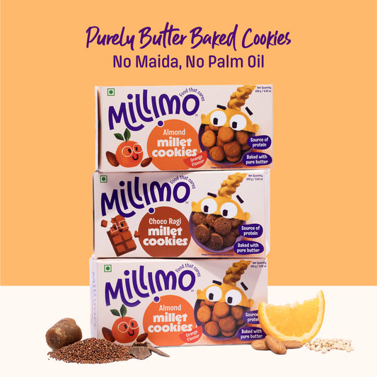 Jowar Almond & Choco Ragi Cookies (3 x 100g)