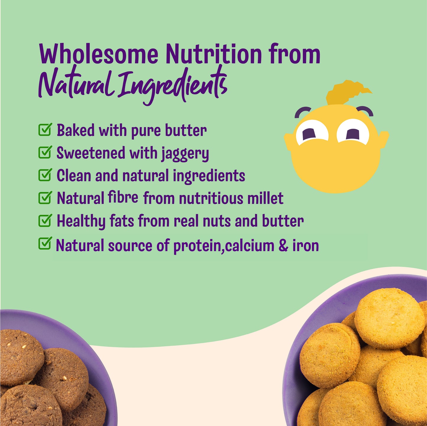 Jowar Almond & Choco Ragi Cookies (3 x 100g)