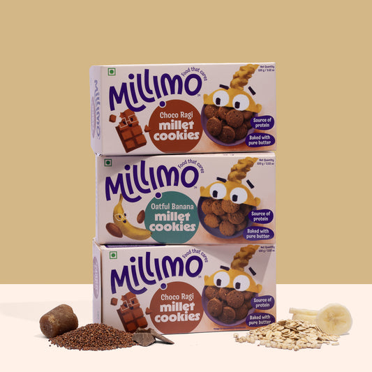 Choco Ragi x2 and Oatful Banana Cookies x1 (Pack of 3)