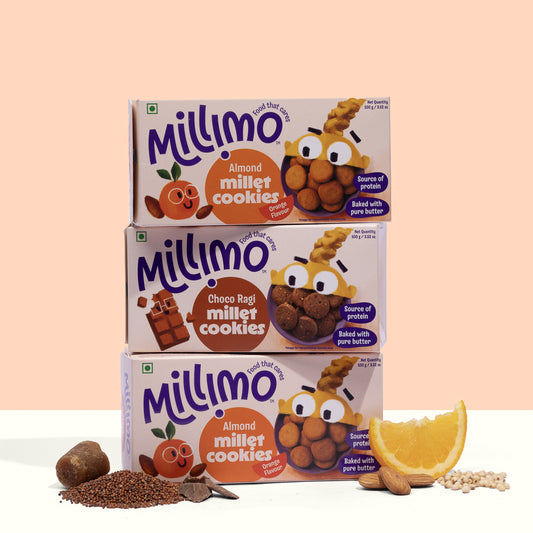 Jowar Almond x2 & Choco Ragi Cookies x1 (Pack of 3)