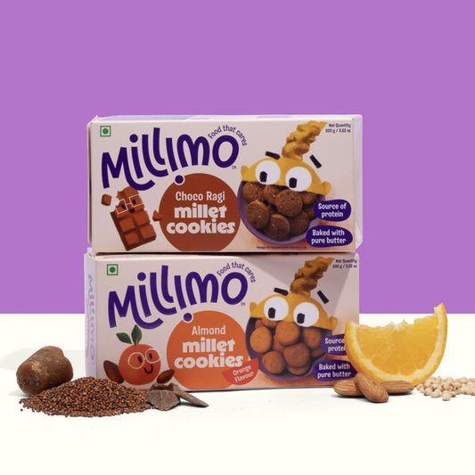 Choco Ragi and Jowar Almond Cookies (Pack of 2)