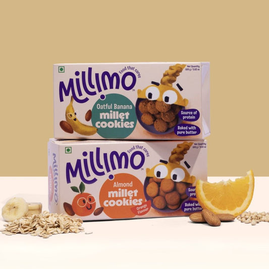Jowar Almond & Oatful Banana Cookies (Pack of 2)