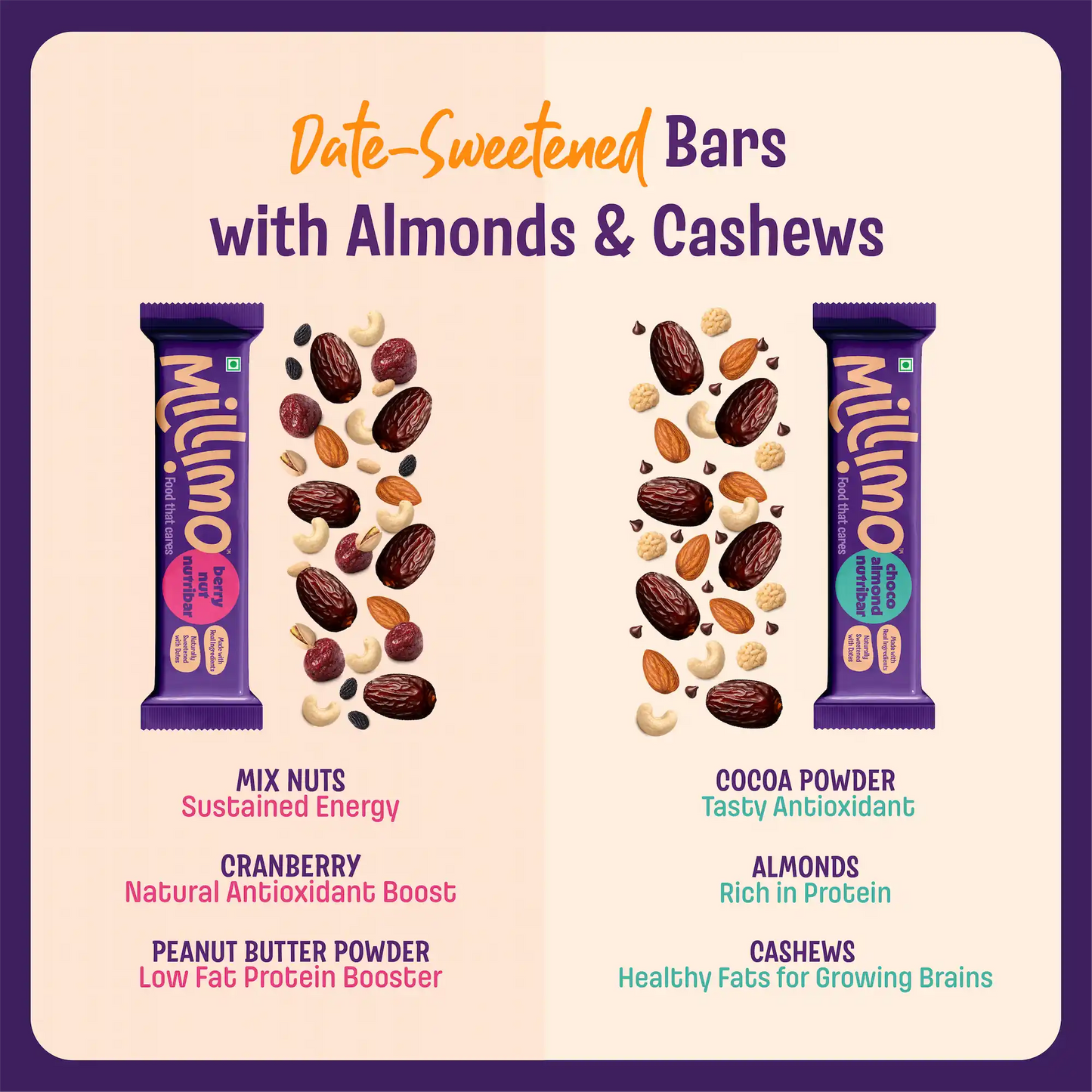 Nutribar Combo - Berry Nut & Choco Almond (Pack of 2)