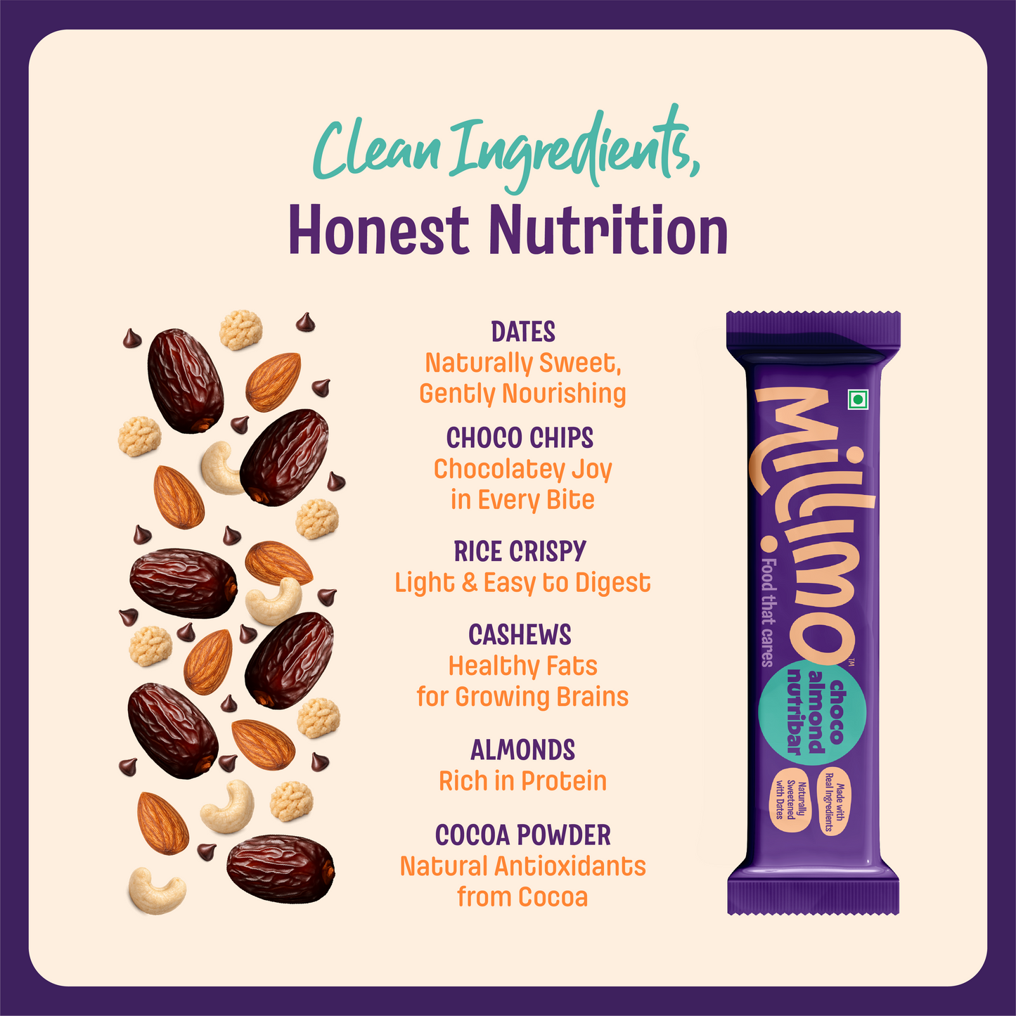 Choco Almond Nutribar Combo (Pack of 20 × 15g)