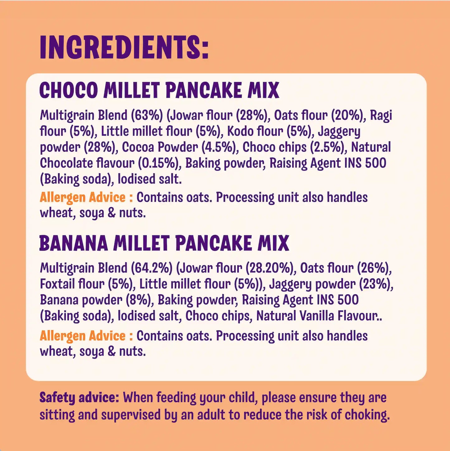 Choco Ragi & Banana Millet Pancake Mix (2 x 145g)