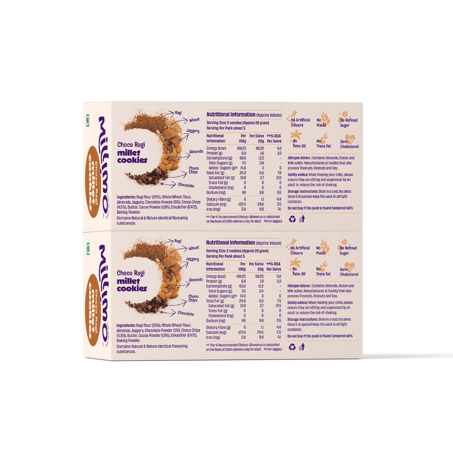 Choco Ragi Cookies (Pack of 2)