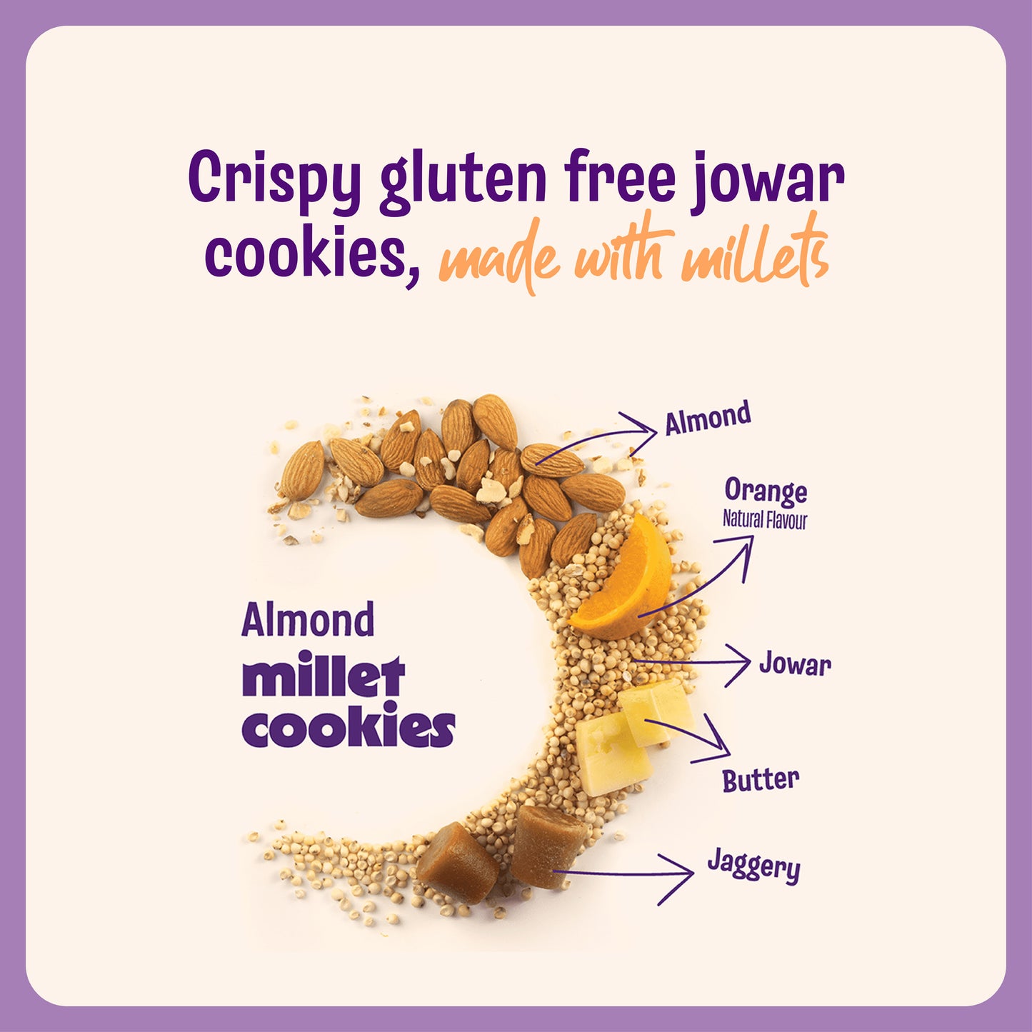 Jowar Almond Cookies (Pack of 2)