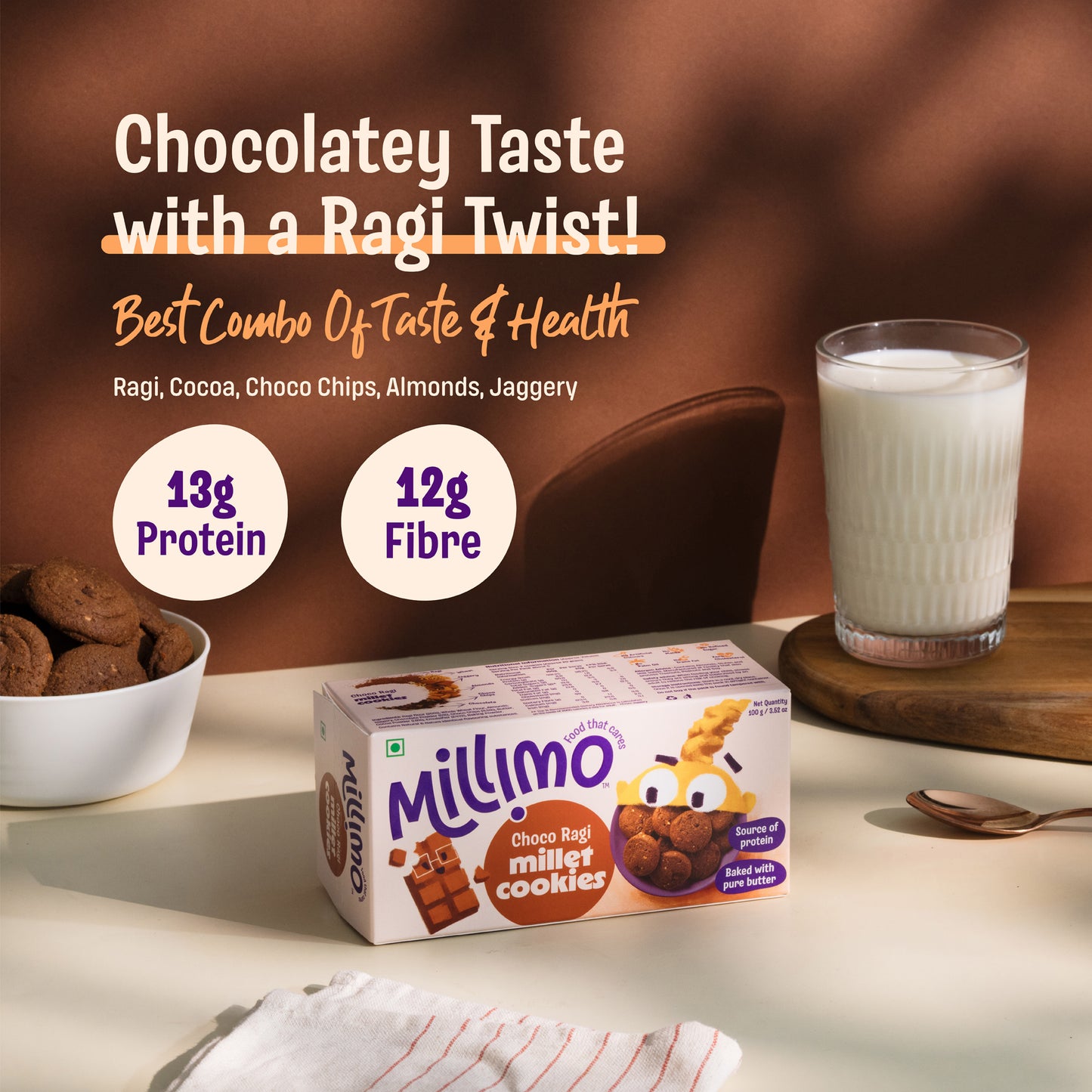 Choco Ragi Cookies (Pack of 2)