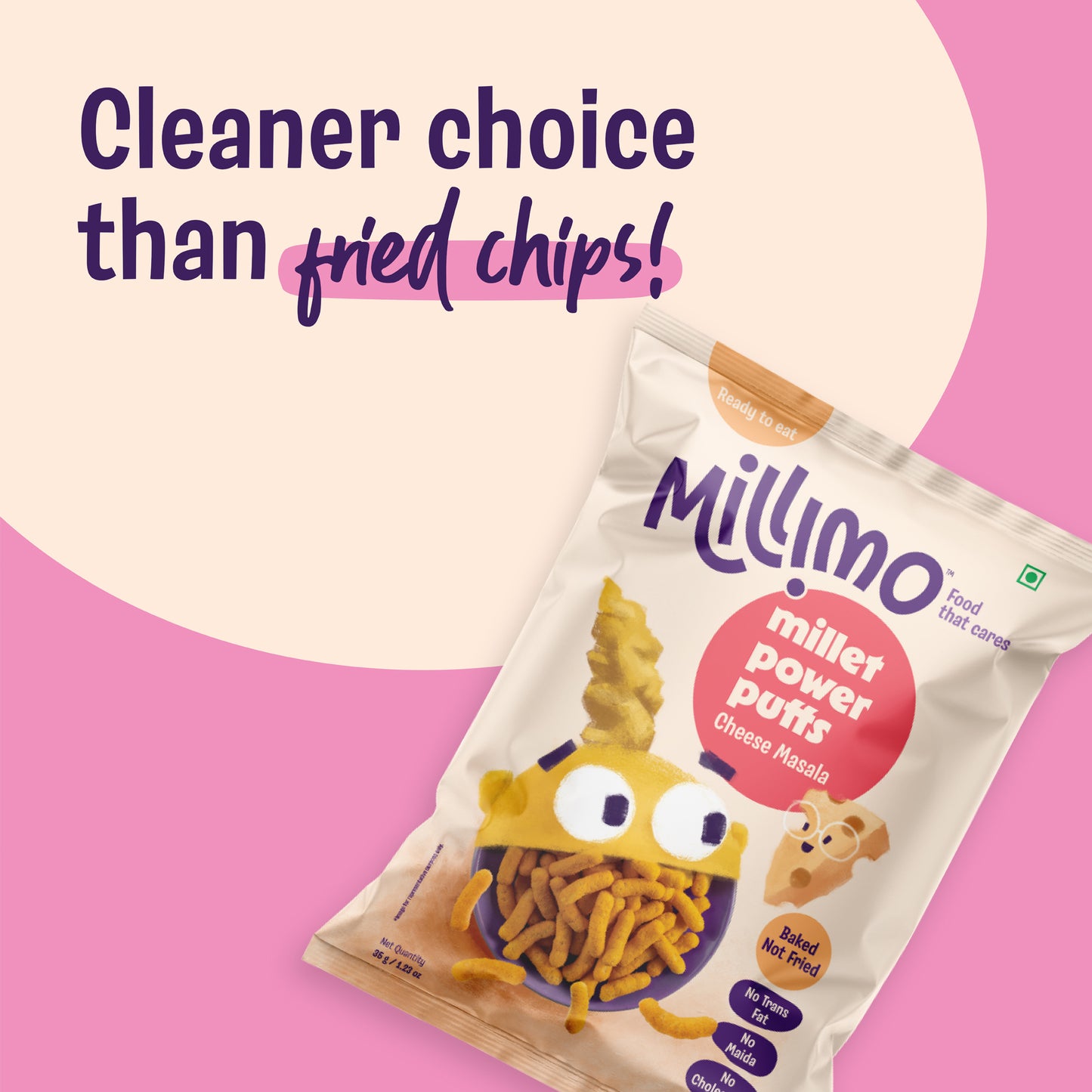 Millet Power Puff Cheese Masala (Pack of 6)