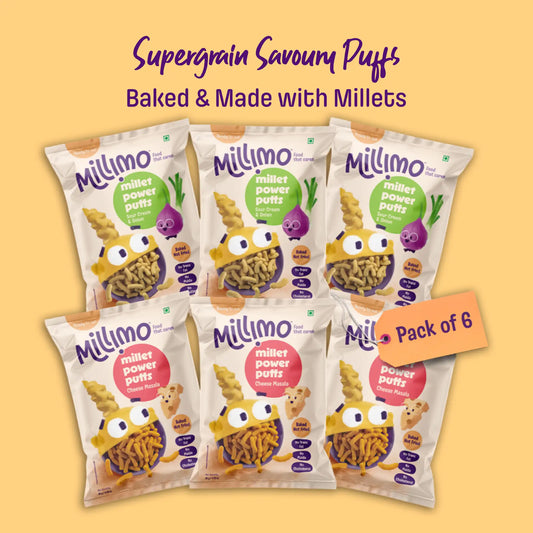 Millet Puffs – Cheese Masala & Sour Cream (6 x 35g)