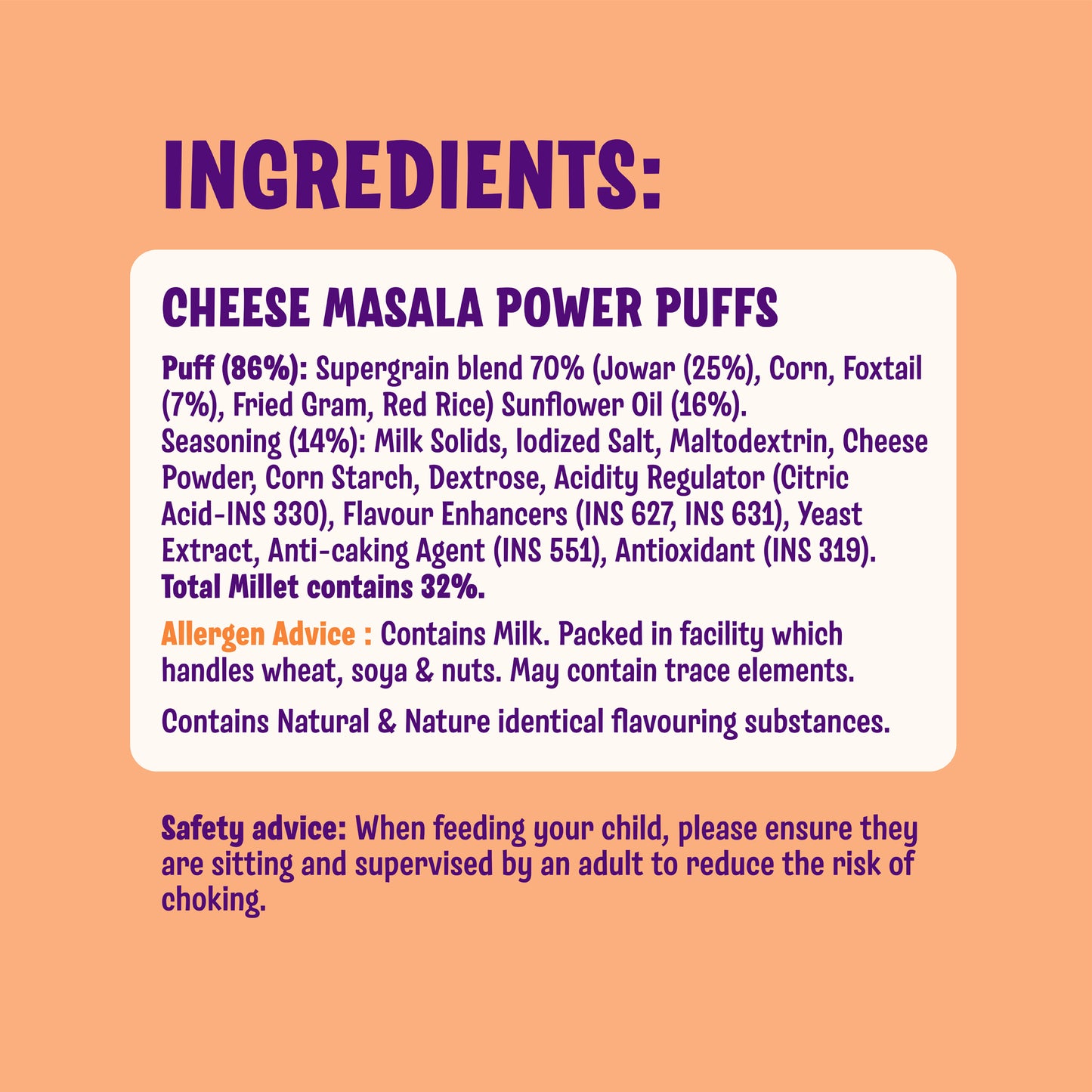 Millet Power Puff Cheese Masala (Pack of 6)