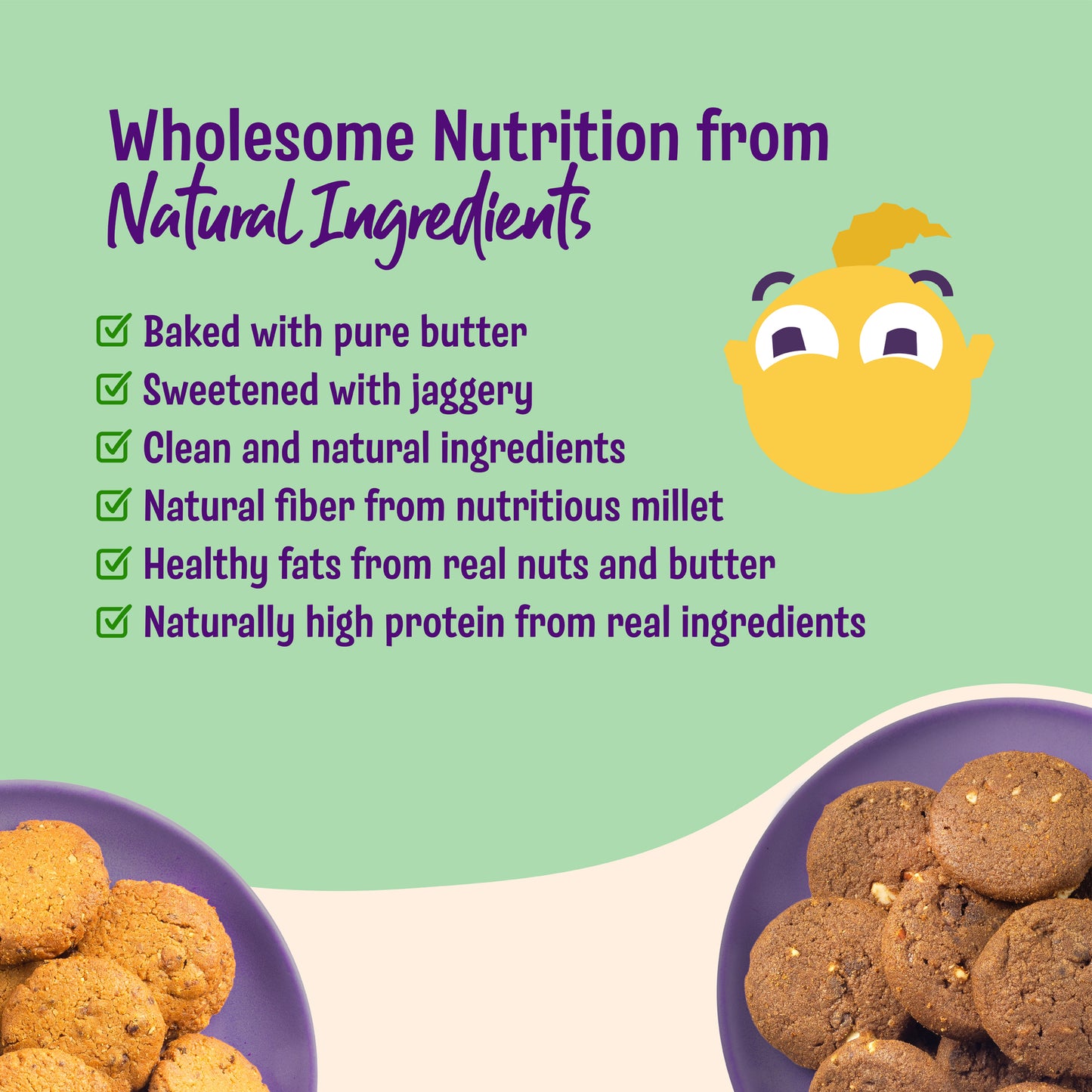 Choco Ragi and Oatful Banana Cookies (Pack of 2)