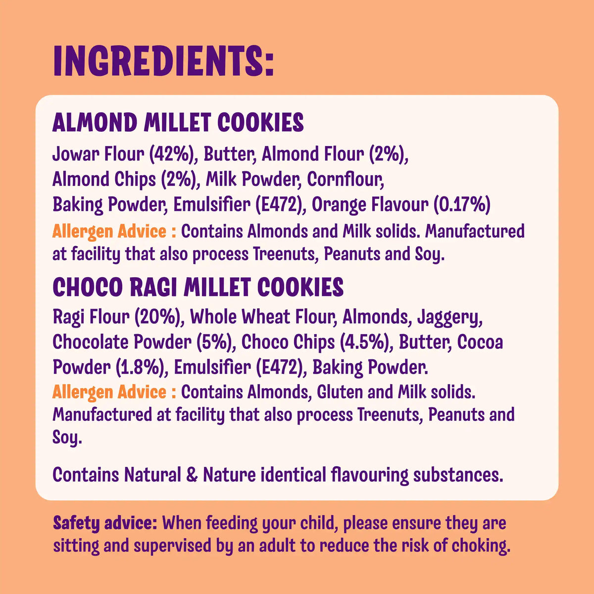 Choco Ragi & Jowar Almond Cookies (2 x 100g)
