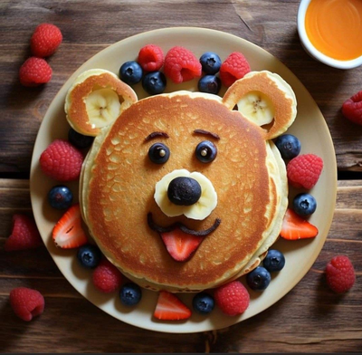 Teddy Pancakes (Kid's Favorite)
